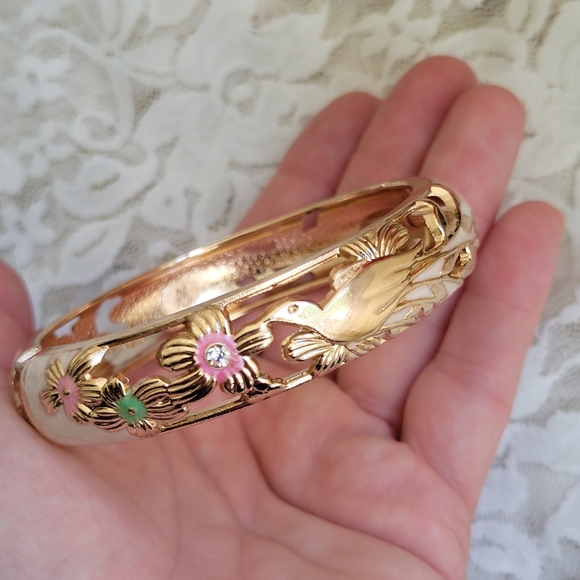 Enamel Clamper Bracelet - Picture 1 of 8